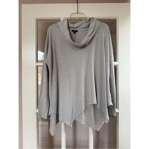Express Gray Cowl Neck Flowy Long Sleeve Shirt